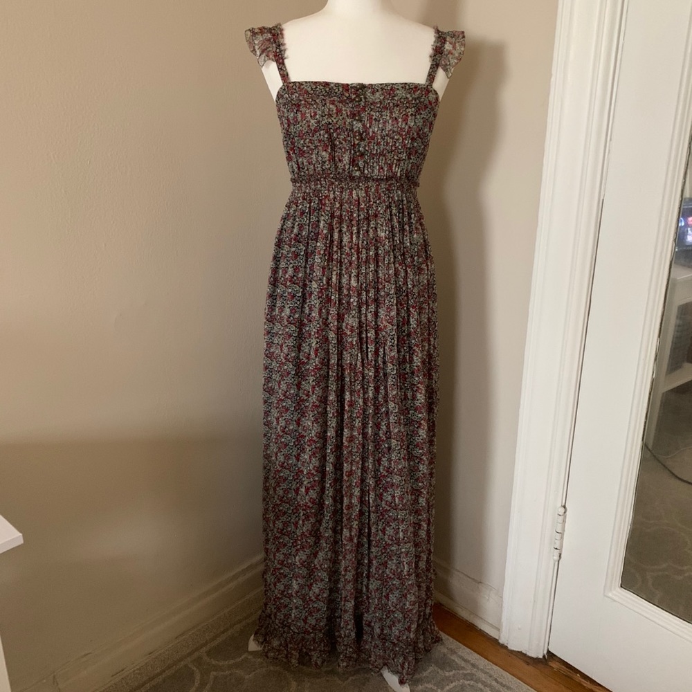 VINTAGE Pure silk juicy couture floral maxi gown